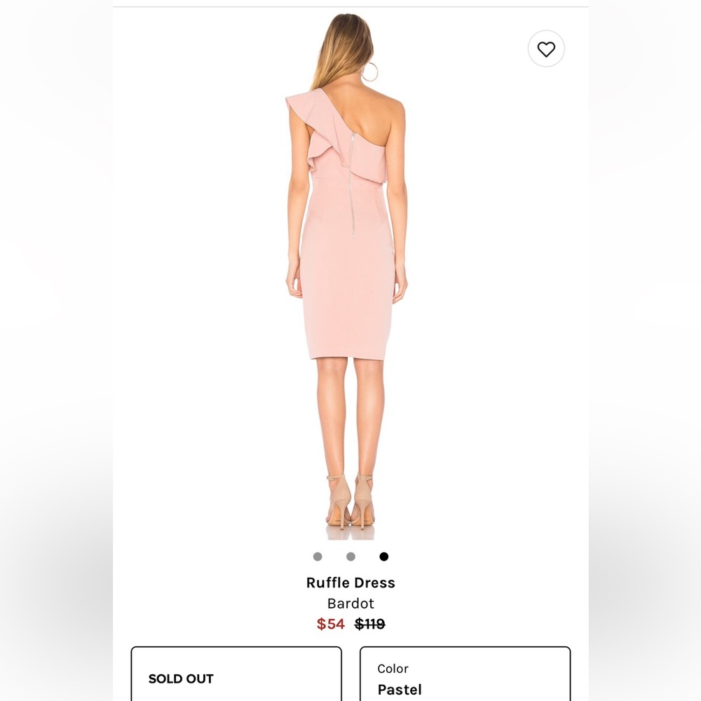 Revolve Bardot Ruffle Dress - Picture 3 of 7